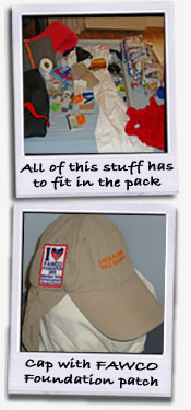 pack contents and cap