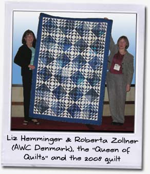 photo of quilt & Roberta
