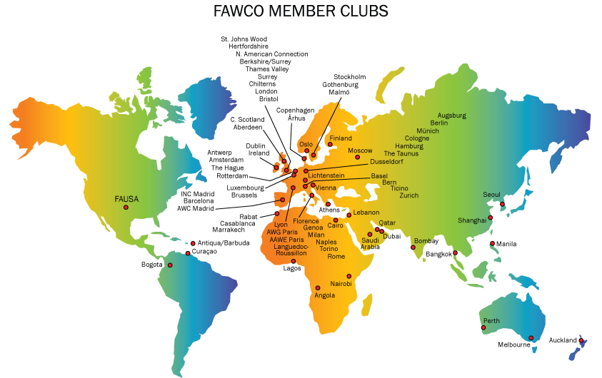 Map of FAWCO Clubs